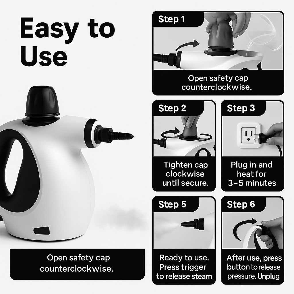 SnapSteam™ Handheld Steam Cleaner